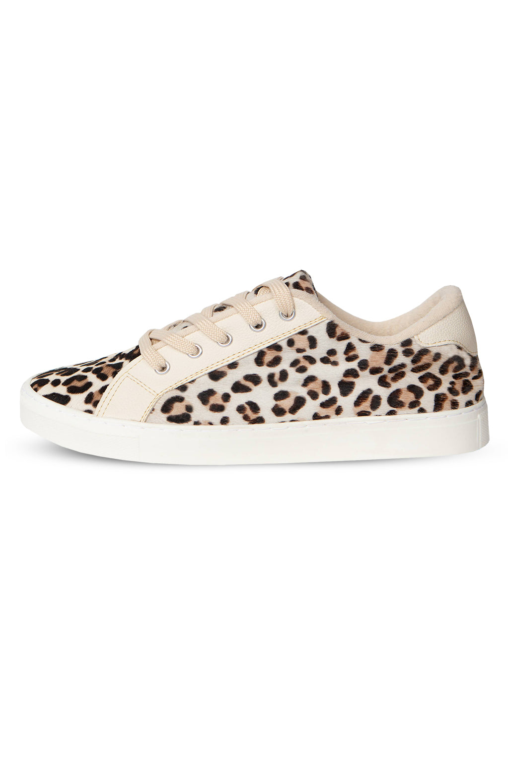 SNEAKERS DE PELO ESTAMPADO LEOPARDO/BEIGE
