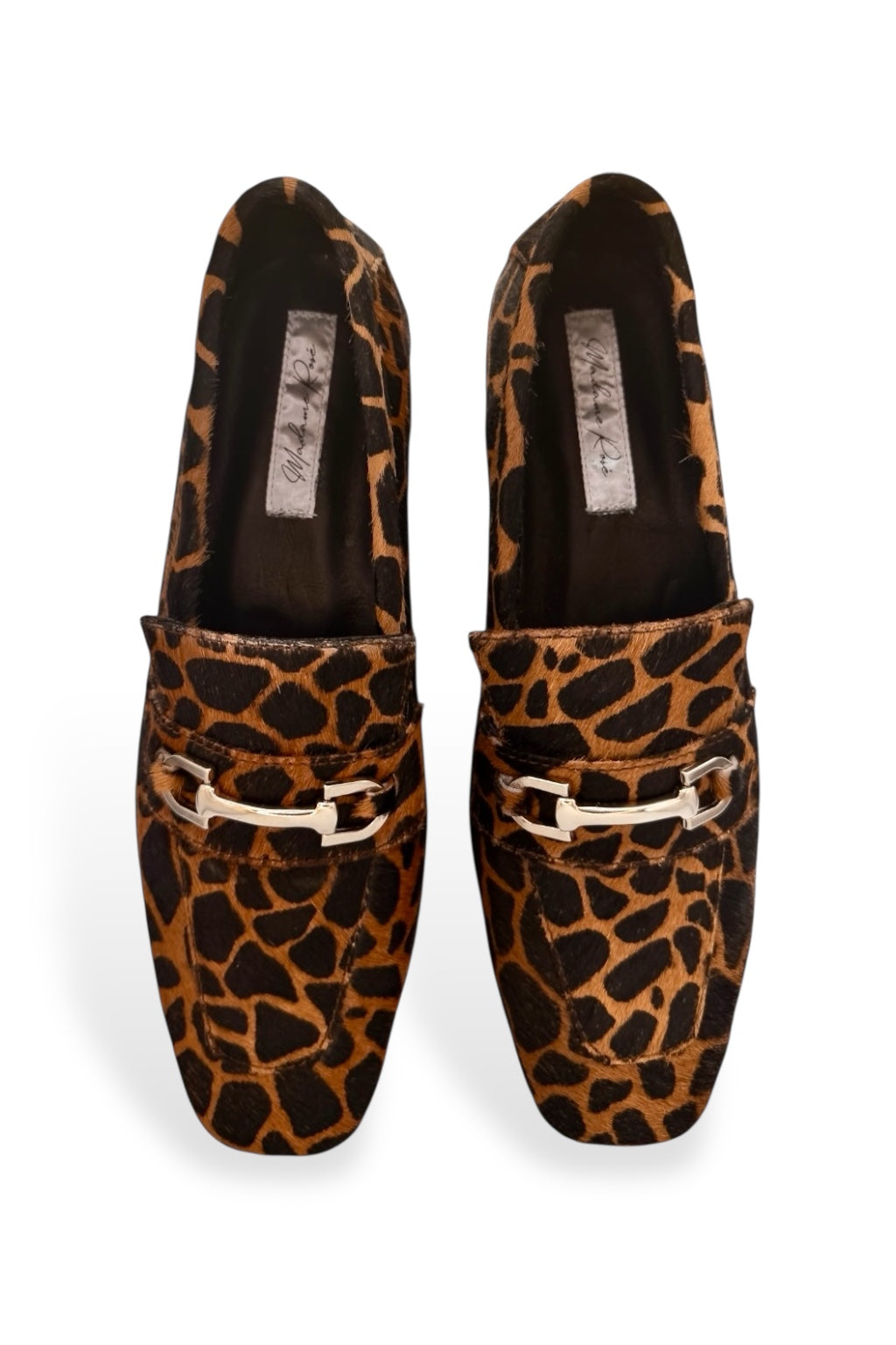 MOCASINES DE PELO ESTAMPADO JIRAFA