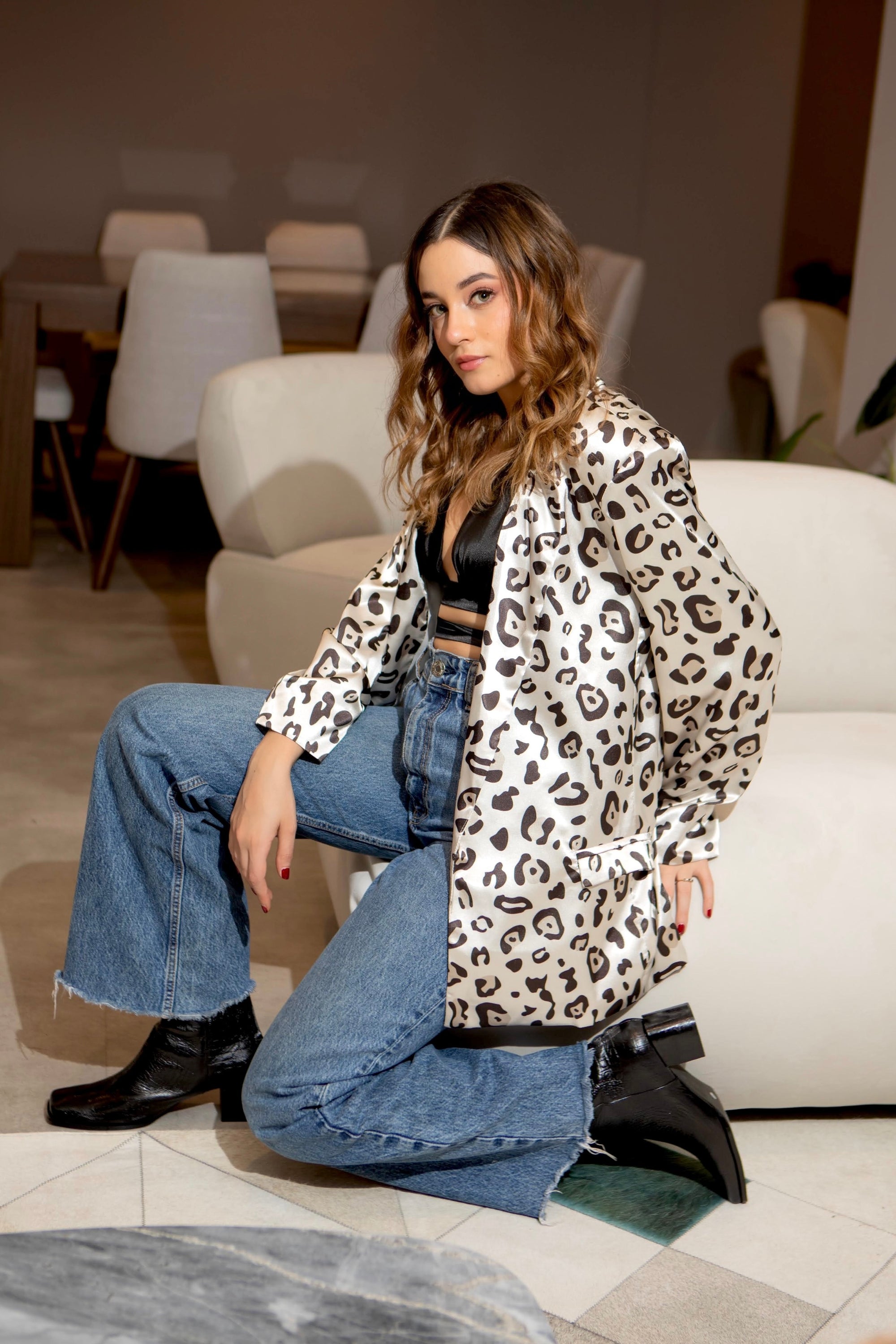 BLAZER OVERSIZED ESTAMPADO LEOPARDO