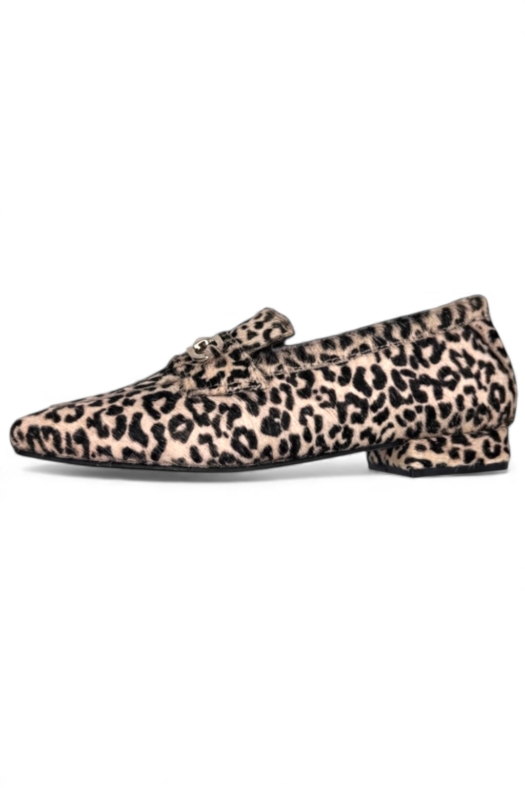 MOCASINES DE PELO ESTAMPADO LEOPARDO BLANCO
