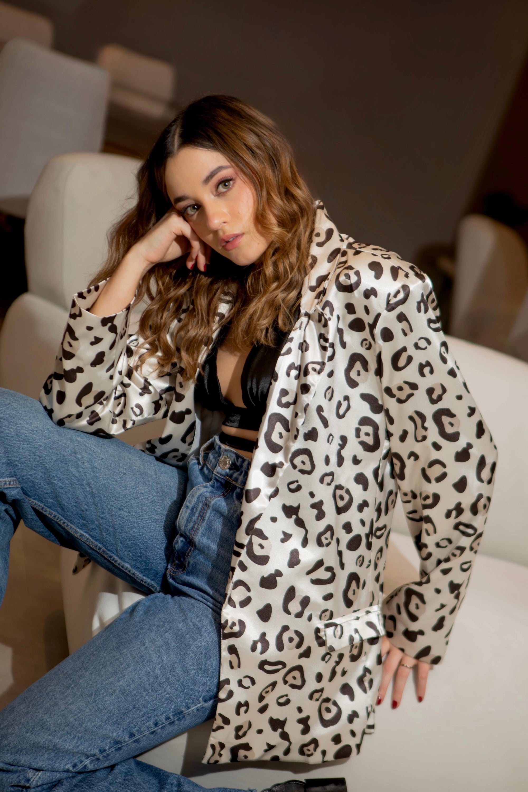 BLAZER OVERSIZED ESTAMPADO LEOPARDO